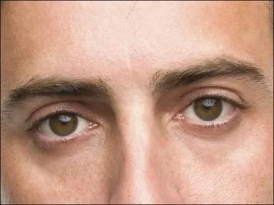 This man seems...at this moment.