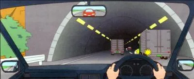 You are travelling at 60 km/hr. what are cautions you should do?
Since there likely to have collision of the suddenly decelerated speed of a vehicle, step the break several times and proceed at slow speed.