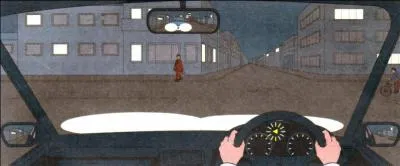 At night on the coming intersection you are going to turn left and decelerate to 10 km/hr. What are cautions you should do?