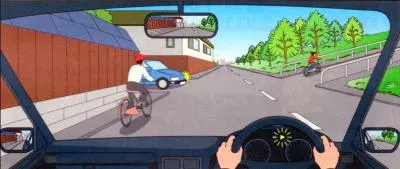 You are travelling at 30 km/hr. and you are going to turn right in order to go on the right side slope roadway. What are cautions you should do?

On the left part of the road there is a bicycle; look on your car right signal might suddenly enter the intersection so you must be observant of its sudden movement.