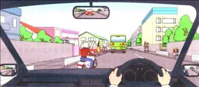 You are travelling at 40 km/hr. what are cautions you should do?
2.	The children from the bus might suddenly crosswalk on the street proceed at a slow speed enable you to stop anytime then you can proceed at the bus.