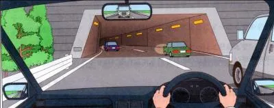 You are travelling at the expressway 80 km/hr. what are cautions you should do on the oncoming tunnel?
Because of the bright lighting within the tunnel it won't affects your vision, accelerate on the left remain at your same speed.