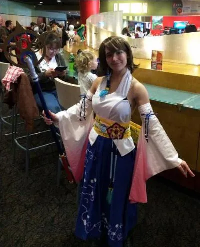 Who is she dressed as?