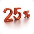 To calculate the 25% of a number you can :