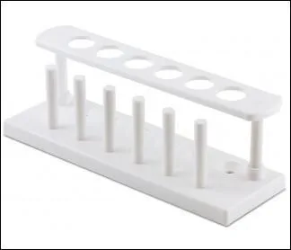 Used for holding test tubes upright for hands free observation or for storing test tubes