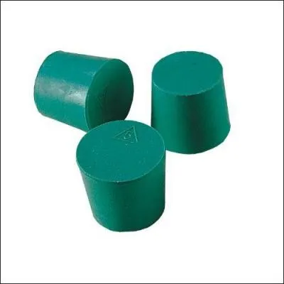 Plastic bungs used to seal the opening of test tubes or flasks