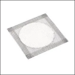 A wire mat that distributes heat evenly to the base of a glass container