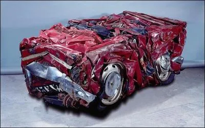 This artist compressed a large number of cars. His best-known work is a 6-m-high bronze Thumb.