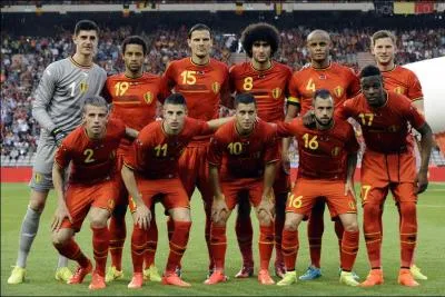 Which team will Belgium eliminate in the Round of 8?