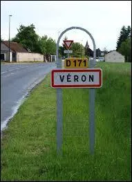 We are entering the Burgundy commune of Veron. We are in the department ...
