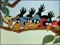 Which birds wake Dumbo up?