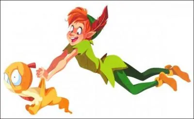 It seems that Peter Pan wants ____ to learn to fly. However, he doesn't seem to find it amusing and would rather stay on the ground.