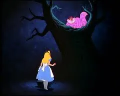 What are the colors of the Cheshire Cat in the Disney version of Alice in Wonderland?