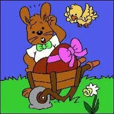 According to tradition, what does the Easter bunny do the day before?