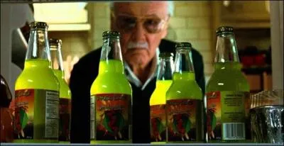 Stan Lee will drink a bottle of Hulk-blooded super energizer.