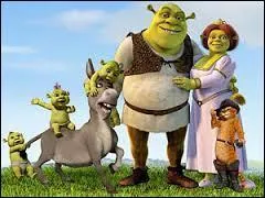 Which princess is laid unconscious on Shrek's table by seven dwarfs?