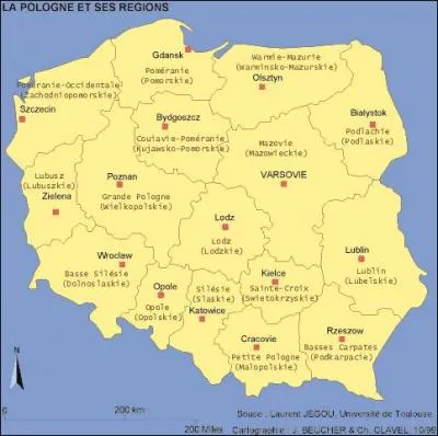 Which country has no borders with Poland?