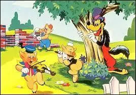 What material is used to build the third house that the wolf fails to destroy in The Three Little Pigs?