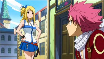 Where did Lucy and Natsu meet for the first time ever?