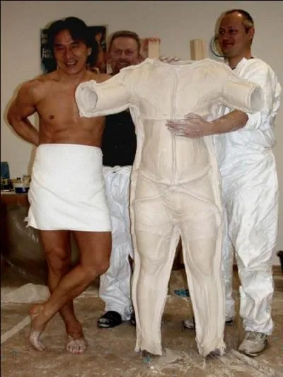 Which movie required Jackie to get a full body cast? (No not because he was injured)