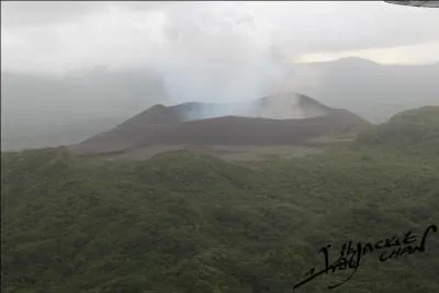 Jackie has been all around the world filming in different locations but where was the volcano in Chinese Zodiac located?