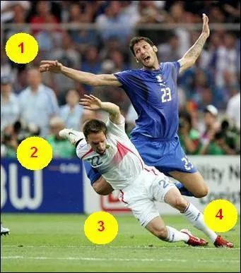 Where is the ball on the picture ?