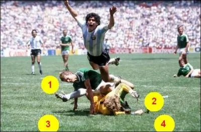 Where is the ball on the picture ?