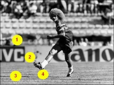 Where is the ball on the picture ?