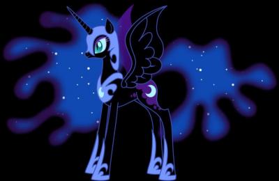 In the first episode of the show, Night Mare Moon can be seen in the ______.