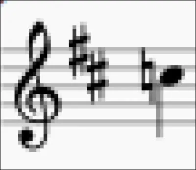 This note has an accidental. What note should be played?