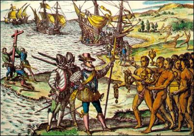 When did Christopher Columbus land in America, thinking he had reached India?