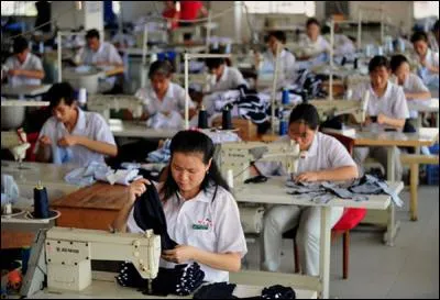 Is it true or false? 
Workers turn raw materials into manufactured products in factories.