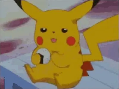 Who prepared the onigiri that Pikachu is eating?
