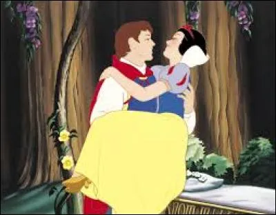 The prince arrives and kisses Snow White, waking her up. What color is the prince's horse?