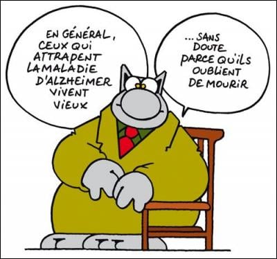 Who wrote the comic strip "Le chat"?