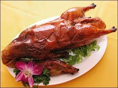 What ingredient is used to roast the duck?