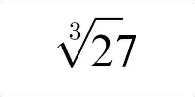 What is the cube root of 27?