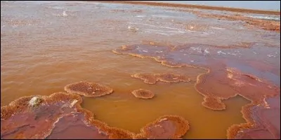 What do we say about water containing iron?