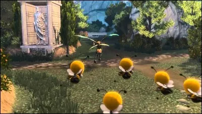 What colors are the flower petals in Bizzy B Cupid's skin?